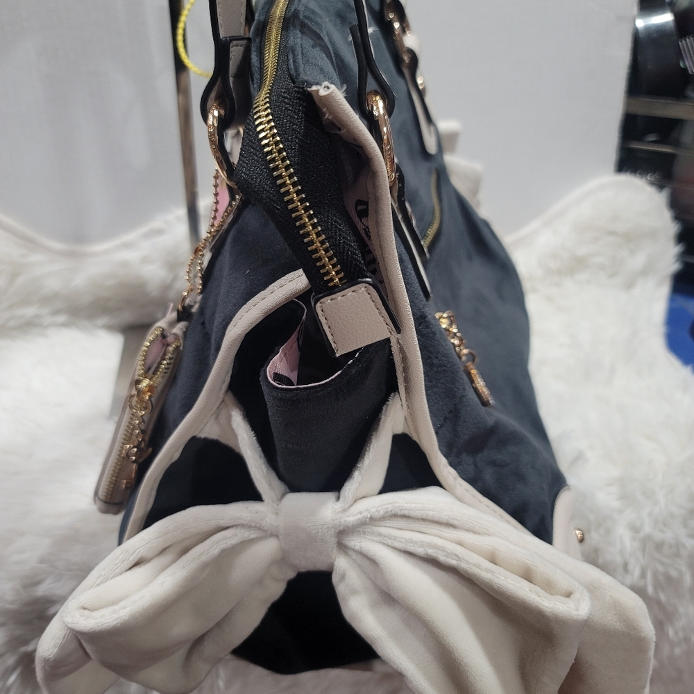 Juicy Couture Dreamy Juicy Tote Liquorice/Crystal Crown New Exclusive - Picture 3 of 12